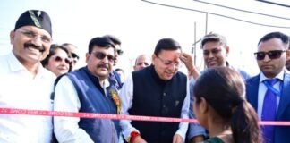 मुख्यमंत्री ने ओपन जिम का किया लोकार्पण खटीमा।