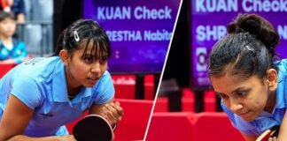 एशियन गेम्स 2026- भारतीय महिला टेबल टेनिस टीम ने पाकिस्तान को 3-0 से हराया एशियन गेम्स 2026- भारतीय महिला टेबल टेनिस टीम ने पाकिस्तान को 3-0 से हराया