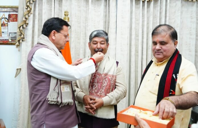 मुख्यमंत्री धामी ने नवनिर्वाचित राज्यसभा सांसद दिनेश आर्य को बधाई द?